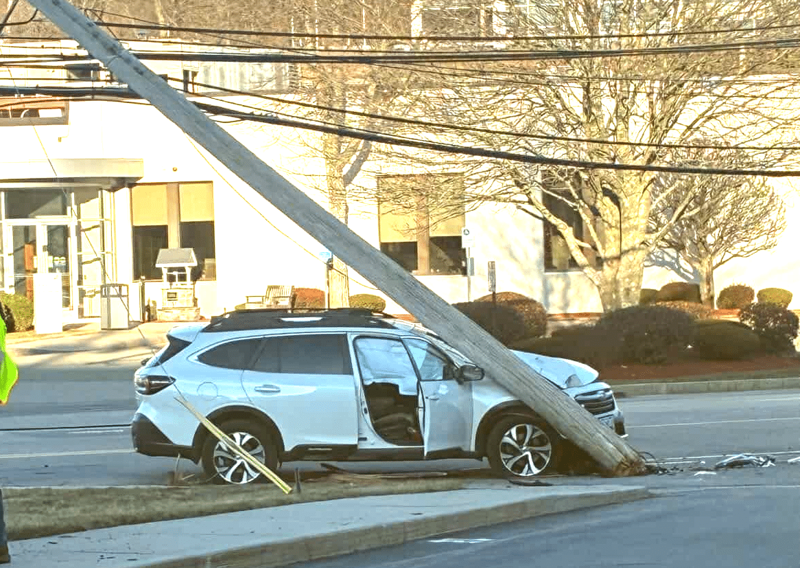 Utility pole damaged in crash on Second Avenue – Waltham Times